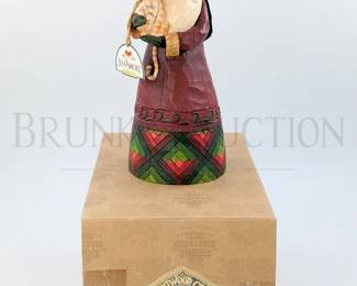 JIM SHORE SANTA W/ CAT W/ ORIGINAL BOX 10" T