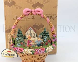 JIM SHORE EASTER DIORAMA "BLESS THIS DAY" 2010 8" (IN ORIGINAL BOX)