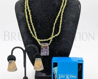 (3 PCS.) JAY KING STONE JEWELRY (1) JAY KING STERLING & STONE N...