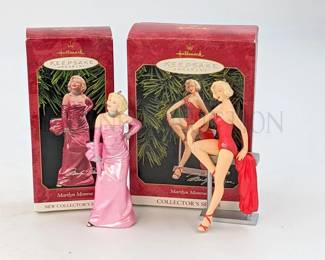 (2) MARILYN MONROE COLLECTORS SERIES ORNAMENTS NEW IN BOX...
