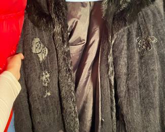 Venesha Black Angora Jacket - Size Small