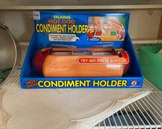 1999 Talking Hot Dog - 3 Condiment Holder
