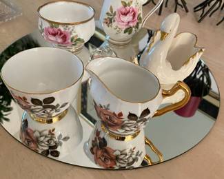 Royal Albert American Beauty Creamer & Sugar Bowl