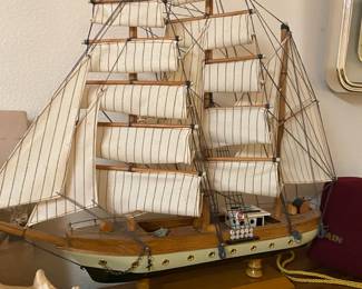 Mint Green Gorch Fock Ship Model