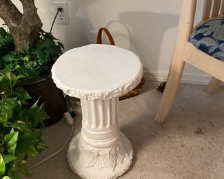 White Column Stool