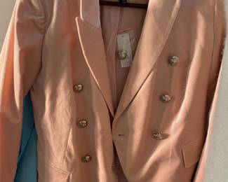 White Black -  Pink Button Up Blazer - Size 2