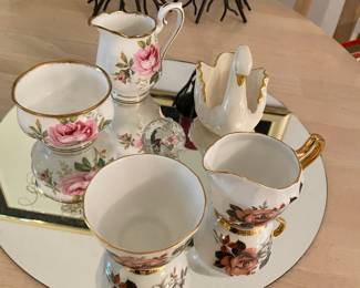 Royal Albert American Beauty Creamer & Sugar Bowl