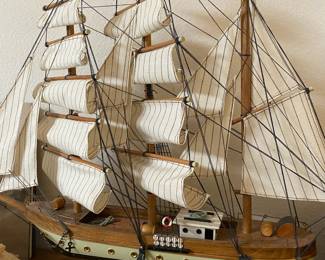 Mint Green Gorch Fock Ship Model