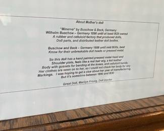 Mother's Doll - Circa 1900's Hand Painted, Pressed Metal Head & Shoulder Plate, Leather Body, Celluloid Hands