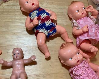 3 Plastic Irwin Dolls