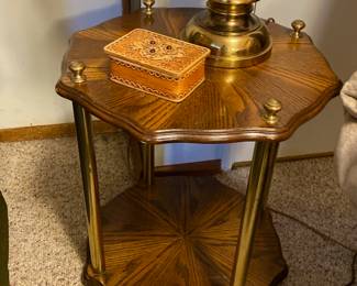 Scalloped Two Tier Side Table