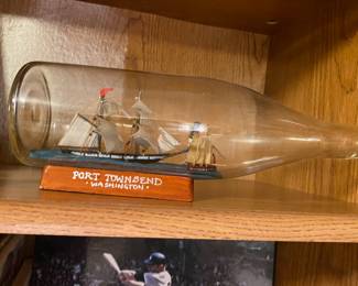 Port Townsend Ship in a Bottle Decor