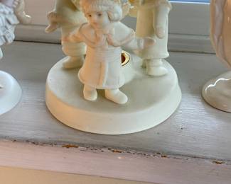 Russ Little Miracles-  Porcelain Angels Taper Candleholder 