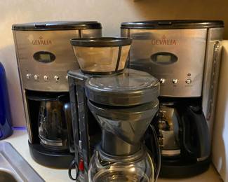 2 Gevalia Kaffe 12-Cup Stainless Programable Coffee Makers