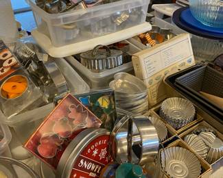 Assortment of Cookie Cutters, Aluminum Molds