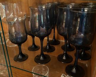 Smoke Blue Wine Goblet Set