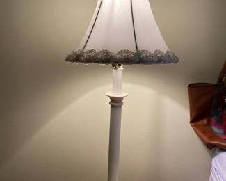 White Candlestick Style Table Lamp