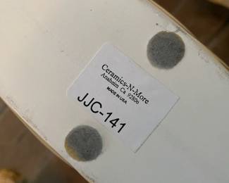 Matching Yellow/White Ceramic Vases with Floral Motif - Ceramics N-More