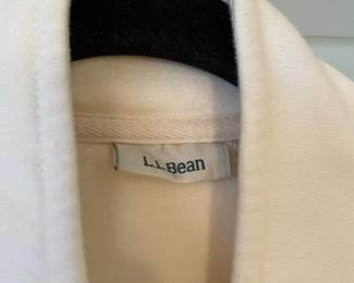 LL.Bean Quilted Cream Zip Up Jacket