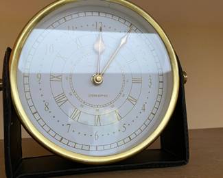 Trafalgar Square - Round Brass Mantle Clock