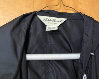 Eddie Bauer Black with White Trim Windbreaker
