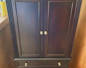 Dark Wood Standing Jewelry Box