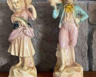 Harvest Colonial Boy & Girl Figurines