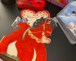 Horse Themed Vintage Valentines Day Card