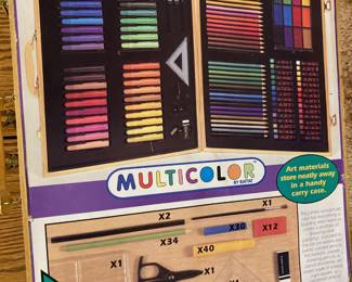 Battat Multicolor Jumbo Wooden Art Case