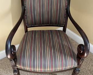 Striped armchair