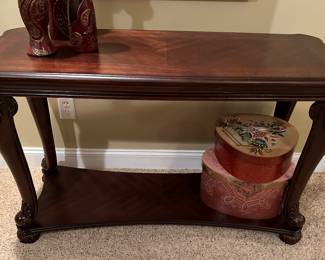 Sofa table with bottom shelf