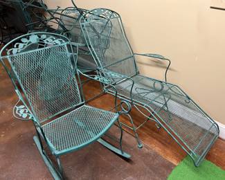 Green metal patio furniture
