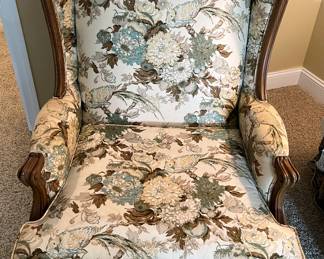 Vintage Globe Furniture wing back chair