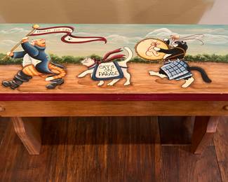 Hand painted bench