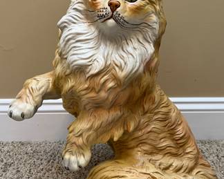 Ceramic cat statue