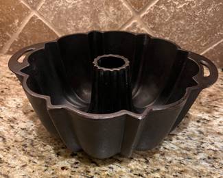 Cast iron Bundt pan
