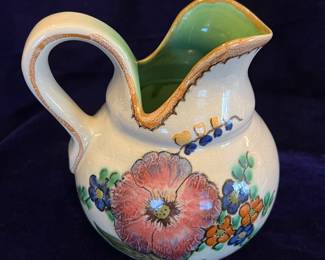 Hand painted pitcher