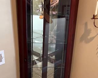 Corner curio cabinet