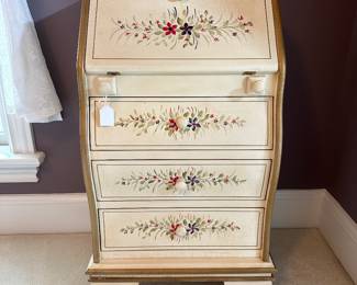G12 - $95. Small Decorative Writing Desk measures 16" deep x 22" wide x 36.5" tall.