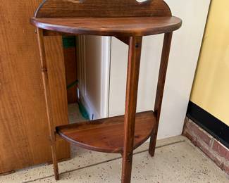H54 - $20 - Small 1/2 round side table.