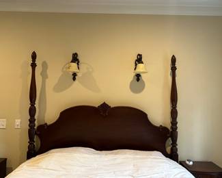 G29 - $325. Lexington Brand - Palmer Home Collection. King Size 4 poster bed (NO mattress/box spring included). Very good used condition.