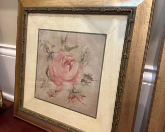 H17 - $10 - Framed floral Print "Blum"