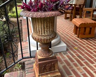 H30 - $95 - PAIR of Metal Urns