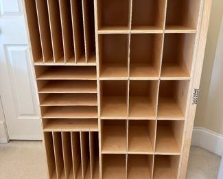G14 - $150. Organizer Cube by Early Childhood Resources. Measures 13" deep x 48" wide x 36" tall. (it's on it's side in this photo)