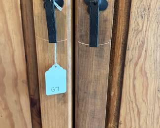 G7 - $300. Mexican Pine - 3 pc. Rustic Armoire and side bookcases. Measures 101.5" wide with all 3 pieces. (Middle piece is 26.5" deep x 48.5" wide x 80.5" tall) (Both side pieces measure 18.5" deep x 26.5" wide x 72" tall)