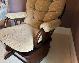 G13 - $100 Best Chairs brand Glider Rocker & Ottoman. Measures 26" wide x 39" tall.
