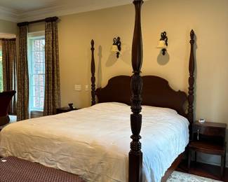 G29 - $325. Lexington Brand - Palmer Home Collection. King Size 4 poster bed (NO mattress/box spring included). Very good used condition.