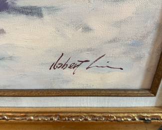 H3 - $175. Large Signed Painting (Robert L?) Measures 40" x 34"