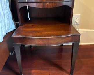 G32 - $125 PAIR. White Furniture - Mebane NC Nightstand PAIR. Measures 18" wide x 21" deep x 28" tall. Single drawer. Sturdy - very good vintage condition.