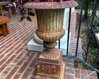 H30 - $95 - PAIR of Metal Urns